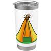 Clever Witty Teepee Designs Mi piace molto Teepees Teepee Tipi Bicchiere termico in acciaio inox doppia parete