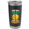 Mac And Cheese Lover Gifts Mezzo Mac Mezzo Formaggio Comfort Food Pun Bicchiere termico in acciaio inox doppia parete