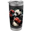 Boxer Panda Boxing Panda Animal Men Wome Panda Boxe Panda Boxer Animale Panda Amante Grafica Bicchiere termico in acciaio inox doppia parete