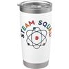 Atom STEAM Awesome Vintage Designs Atom STEAM Squad - Fanatico di scienza, tecnologia, ingegneria, arte e matematica Bicchiere termico in acciaio inox doppia parete