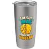 Mac And Cheese Lover Gifts Mezzo Mac Mezzo Formaggio Comfort Food Pun Bicchiere termico in acciaio inox doppia parete