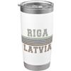 Latvian born and Latvia apparel Retro Riga Lettonia Bicchiere termico in acciaio inox doppia parete