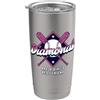 Women's Baseball & Softball Club Diamonds Are A Girl Best Friend Baseball & Softball Bicchiere termico in acciaio inox doppia parete
