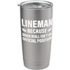 Brick Wall Isn't An Official Position Fu Lineman Because Brick Wall Funny American Football Citazione Bicchiere termico in acciaio inox doppia parete