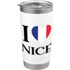 I Love Nice France Tees I Love Nice Francia Bicchiere termico in acciaio inox doppia parete