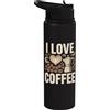 Coffee Enthusiast Cafe Lover Espresso Be Macchina per caffè espresso I Love Coffee Heart Stainless Steel Insulated Water Bottle