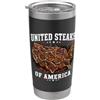 United States of BBQ Lovers USA Steak on United Steaks of America Funny Stati Uniti Grilling BBQ USA Bicchiere termico in acciaio inox doppia parete
