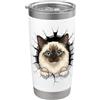 Birman Cat Lover Gifts Graffiti Wall Art Birman Birmans Bicchiere termico in acciaio inox doppia parete