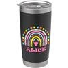 Awesome Alice Designs for Girls Name Ali Alice, grazioso design arcobaleno colorato per ragazze, nome Alice Bicchiere termico in acciaio inox doppia parete