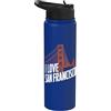Golden Gate Enthusiasts Bridge Lovers Amo il Golden Gate Bridge di San Francisco Stainless Steel Insulated Water Bottle