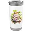 Kids Frog Mom Gifts T Shirts & Hoodies Womens Girls Watercolor Cottagecore Clover Frog Lover Bicchiere termico in acciaio inox doppia parete