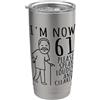 61st Birthday Gifts For Him | Original F 61° Compleanno Per Lui/Uomini | I'm Now 61 Anni | 61 BDay Bicchiere termico in acciaio inox doppia parete