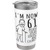 61st Birthday Gifts For Him | Original F 61° Compleanno Per Lui/Uomini | I'm Now 61 Anni | 61 BDay Bicchiere termico in acciaio inox doppia parete