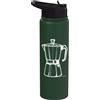Coffee Lovers Co Caffettiera vintage con grafica per amanti del piano cottura espresso Stainless Steel Insulated Water Bottle