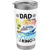 Family Cruise Birthday Co Dad Of The Birthday Cruise King Delphin Ship Birthday Trip Bicchiere termico in acciaio inox doppia parete