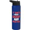 Funny Name Alice Designs Nome di Natale Alice personalizzato Alice di backup di Alice Stainless Steel Insulated Water Bottle