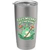 Cozy Frog Wizard Collective Cozy Wizard Of The Pond Frog Funghi Lily Pad Bicchiere termico in acciaio inox doppia parete