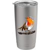Robin Bird Ornithology Nerd Birding Watc Robin Bird Bicchiere termico in acciaio inox doppia parete