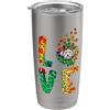 Lhasa Aps Dog Paw Sunflower Puppy Leopar Love Lhasa Apso Dog Sunflower Tie Dye Funny Puppy Lover Bicchiere termico in acciaio inox doppia parete