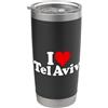 I HEART LOVE TEL AVIV AMO IL CUORE TEL AVIV Bicchiere termico in acciaio inox doppia parete