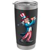 4th of July Uncle Sam Sport Player Zio Sam Giocare a Golf 4 luglio Golf Ragazzi Ragazze Bambini Bicchiere termico in acciaio inox doppia parete