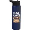 Peanut Lovers Cartoon Happy Peanuts I Love Peanuts Carino Felice Peanuts Divertimento Stainless Steel Insulated Water Bottle