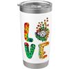 Lhasa Aps Dog Paw Sunflower Puppy Leopar Love Lhasa Apso Dog Sunflower Tie Dye Funny Puppy Lover Bicchiere termico in acciaio inox doppia parete