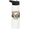 Aspen Colorado USA Outdoor Vintage Aspen Stainless Steel Insulated Water Bottle
