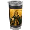Icone ortodosse orientali di San Brandan Icona ortodossa di San Brandano il Navigatore Bicchiere termico in acciaio inox doppia parete