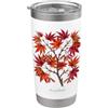 The Botany Bureau Illustrazione giapponese della pianta dell'acero Acer palmatum Bicchiere termico in acciaio inox doppia parete