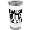Straight Outta Words OUTTA STRAIGHT CHINA Bicchiere termico in acciaio inox doppia parete