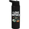 Physics Enthusiast Science Atom Design I Love Physics Atom Calculator Scienza Stainless Steel Insulated Water Bottle