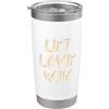 Let Love Win Messaggio motivante - Let Love Win - Lettering positivo Bicchiere termico in acciaio inox doppia parete