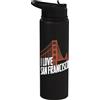 Golden Gate Enthusiasts Bridge Lovers Amo il Golden Gate Bridge di San Francisco Stainless Steel Insulated Water Bottle