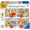 Ravensburger - Puzzle 4 in a Box: Winnie the Pooh, Puzzle Bambini 3 Anni, 19x 14 Cm, Regalo Bambina 3 Anni E Bambino