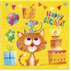 Janod - Biglietto di auguri puzzle - Biglietto regalo puzzle 25 pezzi Gatto + 1 biglietto + 1 busta - Ideale come regalo di compleanno, biglietto di auguri - Dai 3 anni in su