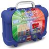 Multiprint Valigetta Travel Set Pj Mask, Made in Italy, Album da Colorare, con Puzzle e Matite, Set Timbrini Bimbi, in Legno e Gomma Naturale, Inchiostro Lavabile Atossico, Idea Regalo, Art.42954