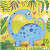 Janod - Biglietto di auguri puzzle - Biglietto regalo puzzle 25 pezzi Dinosauri - 1 biglietto + 1 busta - Ideale come biglietto di auguri di compleanno, biglietto di auguri - Dai 3 anni in su