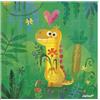 Janod - Biglietto di auguri puzzle - Biglietto regalo puzzle 25 pezzi Dino + 1 biglietto + 1 busta - Ideale come biglietto di compleanno, biglietto di auguri - Dai 3 anni in su