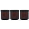 VOSHUILES.COM HUILES ESSENTIELLES & VEGE VOSHUILES - Set 3 Vasetti Vetro Ambrato - 50 ml | Contenitori riutilizzabili, economici ed ecologici per le preparazioni naturali