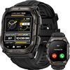 KOSPET Tank M4 Rugged Smartwatch Uomo, Mappa Offline & GPS, 10ATM & IP69K | Acciaio Inox Completo, Batteria da 15 Giorni, Supporta Chiamata Bluetooth, 180+ Modalita Sportivo, Monitoraggio Salute 24/7