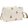 Jollein Baby Case - Little Waffle - Mini Orsacchiotto - Borsa da toilette per neonati - Pratica per gli spostamenti - Borsa portaoggetti per giocattoli e articoli per il cambio - Con cerniera