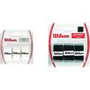 Wilson Pro Overgrip Perforated, Impugnatura Per Racchetta Da Tennis Unisex-Adulto, Bianco, Taglia Unica & Grip Wrz4040Bk Impugnatura Pro Soft Overgrip, Unisex, Nero, 3 Unitã
