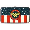 Buckle-Down - Portafoglio cerniera portafoglio - Wonder Woman/Logo Americana Rosso/Bianco/Blu/Giallo Donna Taglia Unica