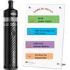 LowryVape Doric 60 Pro Kit 60W Vape 2500 mAh Battery with PnP X Cartridge 5ml fit PnP X Coil- button activation MTL DTL Electronic Cigarette Vaporizer No Nicotine
