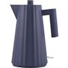 Alessi Plissé MDL06 DAZ - Bollitore Elettrico 1,7 L, 2400 W, Presa EU, Blu | Bollitore elettrico di design disegnato da Michele De Lucchi, per acqua, tè e tisane.