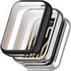 Acadeny[2 pezzi Custodia compatibile con xiaomi band 9 pro, argento nero