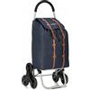Colombo | Dakar 3 Carrello Spesa Impermeabile | 50 L | Blu | Carrello Spesa 3 Ruote Scale e Tutti i Terreni | Struttura in Acciaio | Portata 30kg | Sacca Poliestere Impermeabile Lavabile