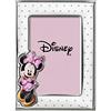 VALENTI & CO. Disney Baby Minnie Mouse, Cornice Porta Foto in Argento con dettagli dipinti a Colori da Tavolo o Comodino per la Cameretta del Bambino, Idea Regalo Battesimo o Compleanno