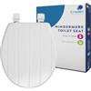 Croydex Sit tight Windemere sedile WC, legno, bianco, 46.5 x 36.5 x 6 cm